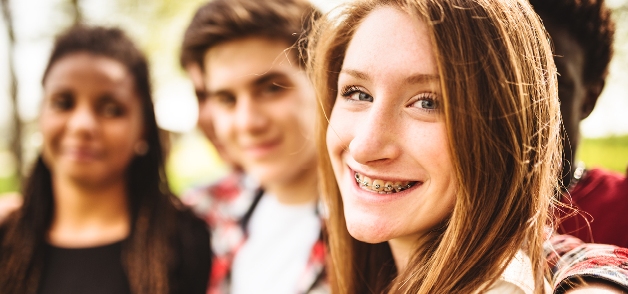 Group of smiling young people