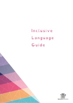 Snap shot of the cover of the Inclusive Language Guide in OpenDyslexic typeface